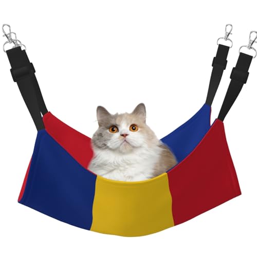 XZDAL Samtig weiche Flagge Rumäniens Hängematte L für Haustier Katzen, Verstellbar mit Metallhaken, Doppelseitig für ultimativen Komfort XZDAL Samtig weiche Flagge Rumäniens Hängematte L für Haustier Katzen, Verstellbar mit Metallhaken, Doppelseitig für ultimativen Komfort von XZDAL