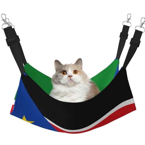 XZDAL Samtig weiche Flagge Südsudan Hängematte L für Haustier Katzen, Verstellbar mit Metallhaken, Doppelseitig für ultimativen Komfort XZDAL Samtig weiche Flagge Südsudan Hängematte L für Haustier Katzen, Verstellbar mit Metallhaken, Doppelseitig für ultimativen Komfort von XZDAL