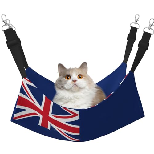 XZDAL Samtig weiche Flagge der Turks- und Caicosinseln Hängematte L für Haustierkatzen, verstellbar mit Metallhaken, doppelseitig für ultimativen Komfort von XZDAL