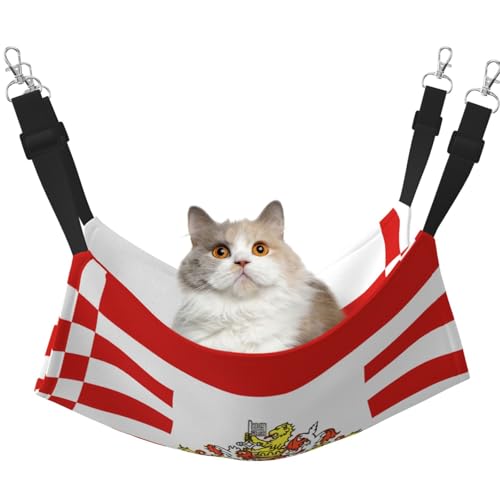 XZDAL Samtig weiche Flagge des Senats von Bremen Hängematte M für Haustier Katzen, Verstellbar mit Metallhaken, Doppelseitig für ultimativen Komfort XZDAL Samtig weiche Flagge des Senats von Bremen Hängematte M für Haustier Katzen, Verstellbar mit Metallhaken, Doppelseitig für ultimativen Komfort von XZDAL