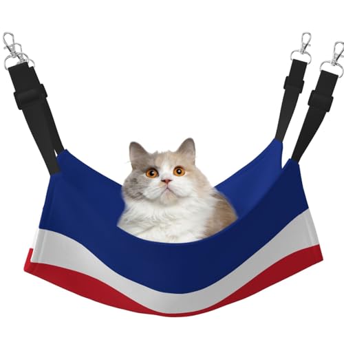 XZDAL Samtig weiche Flagge von Costa Rica Hängematte M für Haustier Katzen, Verstellbar mit Metallhaken, Doppelseitig für ultimativen Komfort von XZDAL