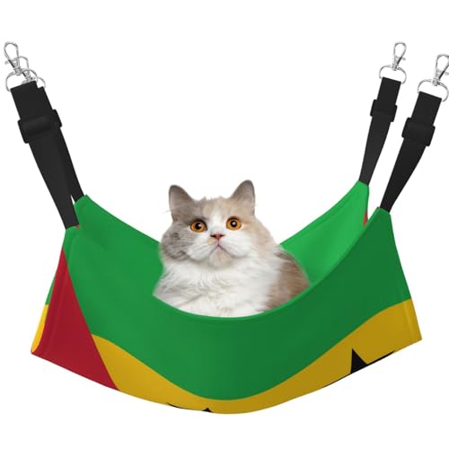 XZDAL Samtig weiche Flagge von Sao Tome und Principe Hängematte M für Haustierkatzen, verstellbar mit Metallhaken, doppelseitig für ultimativen Komfort XZDAL Samtig weiche Flagge von Sao Tome und Principe Hängematte M für Haustierkatzen, verstellbar mit Metallhaken, doppelseitig für ultimativen Komfort von XZDAL
