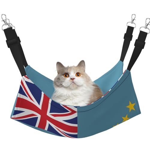 XZDAL Samtig weiche Flagge von Tuvalu Hängematte L für Haustier Katzen, Verstellbar mit Metallhaken, Doppelseitig für ultimativen Komfort XZDAL Samtig weiche Flagge von Tuvalu Hängematte L für Haustier Katzen, Verstellbar mit Metallhaken, Doppelseitig für ultimativen Komfort von XZDAL