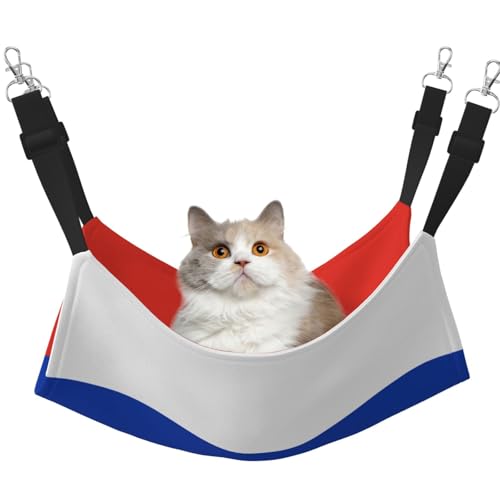 XZDAL Samtig weiche Hängematte mit russischer Flagge M für Haustierkatzen, verstellbar mit Metallhaken, doppelseitig für ultimativen Komfort XZDAL Samtig weiche Hängematte mit russischer Flagge M für Haustierkatzen, verstellbar mit Metallhaken, doppelseitig für ultimativen Komfort von XZDAL