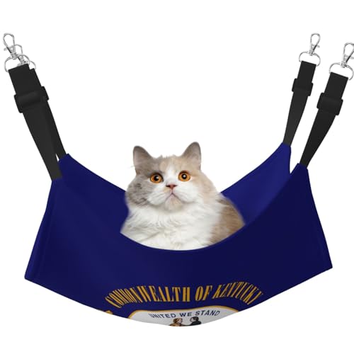 XZDAL Samtig weiche Kentucky State Flag Hängematte L für Haustier Katzen, Verstellbar mit Metallhaken, Doppelseitig für ultimativen Komfort XZDAL Samtig weiche Kentucky State Flag Hängematte L für Haustier Katzen, Verstellbar mit Metallhaken, Doppelseitig für ultimativen Komfort von XZDAL