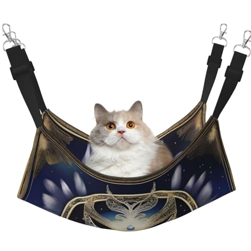 XZDAL Samtig weiche MoonlitMasquerade Hängematte M für Haustier Katzen, Verstellbar mit Metallhaken, Doppelseitig für ultimativen Komfort XZDAL Samtig weiche MoonlitMasquerade Hängematte M für Haustier Katzen, Verstellbar mit Metallhaken, Doppelseitig für ultimativen Komfort von XZDAL