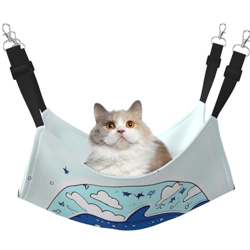XZDAL Samtig weiche kleine Wal Schwimmhängematte L für Haustier Katzen, verstellbar mit Metallhaken, doppelseitig für ultimativen Komfort XZDAL Samtig weiche kleine Wal Schwimmhängematte L für Haustier Katzen, verstellbar mit Metallhaken, doppelseitig für ultimativen Komfort von XZDAL