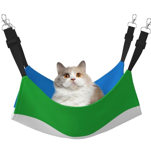 XZDAL Samtweiche Sierra Leone Flagge Hängematte L für Haustier Katzen Verstellbar mit Metallhaken Doppelseitig für ultimativen Komfort XZDAL Samtweiche Sierra Leone Flagge Hängematte L für Haustier Katzen Verstellbar mit Metallhaken Doppelseitig für ultimativen Komfort von XZDAL
