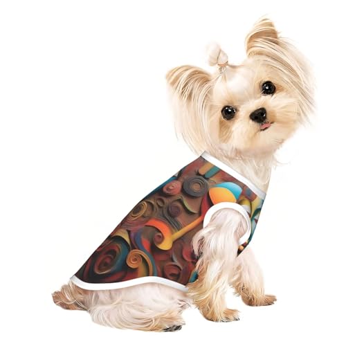 a Artistic Wonder Pet atmungsaktives ärmelloses T-Shirt für kleine Hunde und Katzen, weich, bequem, stilvoll a Artistic Wonder Pet atmungsaktives ärmelloses T-Shirt für kleine Hunde und Katzen, weich, bequem, stilvoll von XZDAL