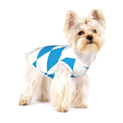 Baumwollhemden für kleine Haustiere, Bayerische Flagge, Größe S, atmungsaktiv, weich, bequem und stilvoll für den täglichen Gebrauch Baumwollhemden für kleine Haustiere, Bayerische Flagge, Größe S, atmungsaktiv, weich, bequem und stilvoll für den täglichen Gebrauch von XZDLYY
