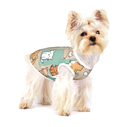Furry Friends Baumwollhemden für kleine Haustiere, Größe S, atmungsaktiv, weich, bequem und stilvoll für den täglichen Gebrauch Furry Friends Baumwollhemden für kleine Haustiere, Größe S, atmungsaktiv, weich, bequem und stilvoll für den täglichen Gebrauch von XZDLYY