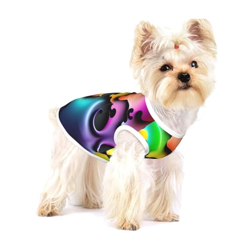 Puzzle Qui Se Dispersent Baumwoll-Shirts für kleine Haustiere, Größe S, atmungsaktiv, weich, bequem und stilvoll für den täglichen Gebrauch Puzzle Qui Se Dispersent Baumwoll-Shirts für kleine Haustiere, Größe S, atmungsaktiv, weich, bequem und stilvoll für den täglichen Gebrauch von XZDLYY