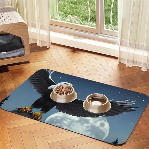 Adler unter den Sternen, saugfähiges Leder-Tischset, 30 x 45 cm, schönes Design, Katzen- und Hundenapfmatte, tragbare Aufbewahrung Adler unter den Sternen, saugfähiges Leder-Tischset, 30 x 45 cm, schönes Design, Katzen- und Hundenapfmatte, tragbare Aufbewahrung von XZDZWK