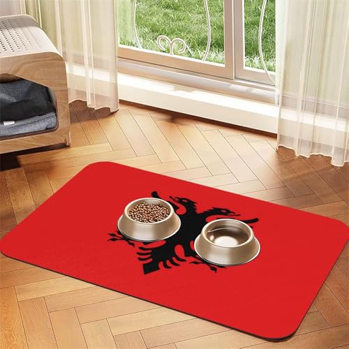 Albanische Flagge, saugfähiges Leder-Tischset, 30 x 45 cm, schönes Design, Katzen- und Hundenapfmatte, tragbare Aufbewahrung Albanische Flagge, saugfähiges Leder-Tischset, 30 x 45 cm, schönes Design, Katzen- und Hundenapfmatte, tragbare Aufbewahrung von XZDZWK