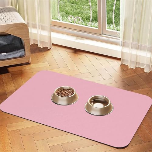 Einfarbiges rosa Haustier-Tischset aus saugfähigem Leder, 30 x 45 cm, schönes Design, Katzen- und Hundenapfmatte, tragbare Aufbewahrung Einfarbiges rosa Haustier-Tischset aus saugfähigem Leder, 30 x 45 cm, schönes Design, Katzen- und Hundenapfmatte, tragbare Aufbewahrung von XZDZWK