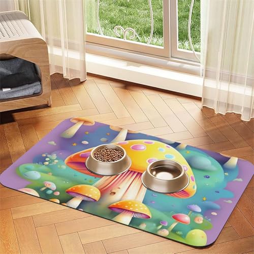 Fantasy Dream Platzset für Haustiere, saugfähig, Leder, 30 x 45 cm, schönes Design, Katzen- und Hundenapfmatte, tragbare Aufbewahrung von XZDZWK