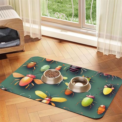 Insect Atlas Haustier-Tischset, saugfähig, Leder, 40 x 60 cm, schönes Design, für Katzen und Hunde, tragbare Aufbewahrung Insect Atlas Haustier-Tischset, saugfähig, Leder, 40 x 60 cm, schönes Design, für Katzen und Hunde, tragbare Aufbewahrung von XZDZWK