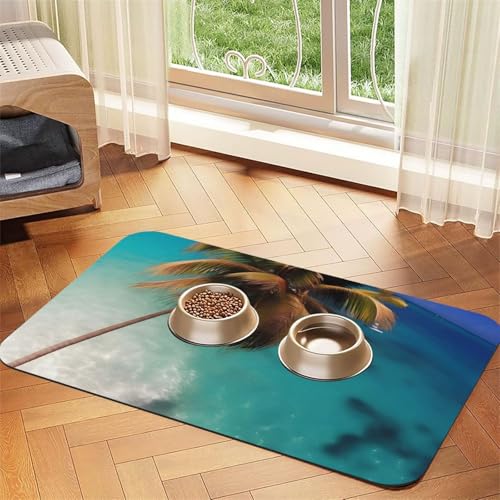 Karibische Inseln Haustier-Tischset, saugfähig, Leder, 40 x 60 cm, schönes Design, Katzen- und Hundenapfmatte, tragbare Aufbewahrung Karibische Inseln Haustier-Tischset, saugfähig, Leder, 40 x 60 cm, schönes Design, Katzen- und Hundenapfmatte, tragbare Aufbewahrung von XZDZWK