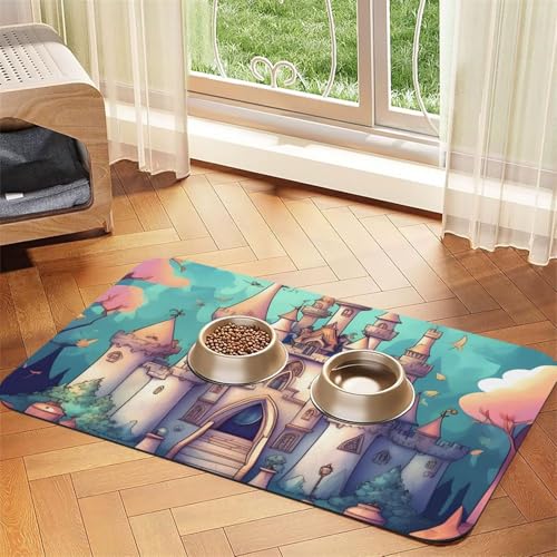 Klassisches Schloss, saugfähiges Leder-Tischset, 30 x 45 cm, schönes Design, Katzen- und Hundenapfmatte, tragbare Aufbewahrung Klassisches Schloss, saugfähiges Leder-Tischset, 30 x 45 cm, schönes Design, Katzen- und Hundenapfmatte, tragbare Aufbewahrung von XZDZWK