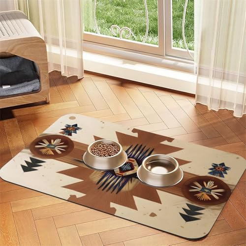Napfunterlage für Haustiere, saugfähig, Leder, 30 x 45 cm, schönes Design, Katzen- und Hundenapfmatte, tragbare Aufbewahrung Napfunterlage für Haustiere, saugfähig, Leder, 30 x 45 cm, schönes Design, Katzen- und Hundenapfmatte, tragbare Aufbewahrung von XZDZWK