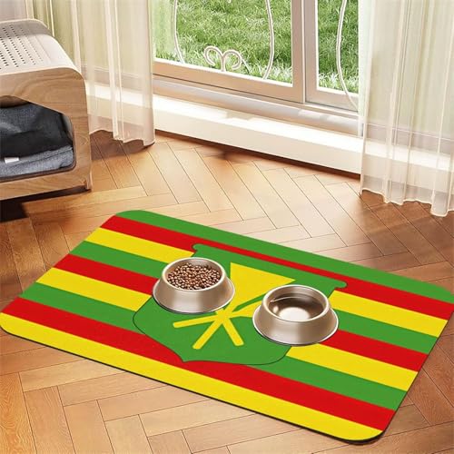 Native Hawaii-Flagge, saugfähiges Leder-Tischset, 30 x 45 cm, schönes Design, Katzen- und Hundenapfmatte, tragbare Aufbewahrung Native Hawaii-Flagge, saugfähiges Leder-Tischset, 30 x 45 cm, schönes Design, Katzen- und Hundenapfmatte, tragbare Aufbewahrung von XZDZWK