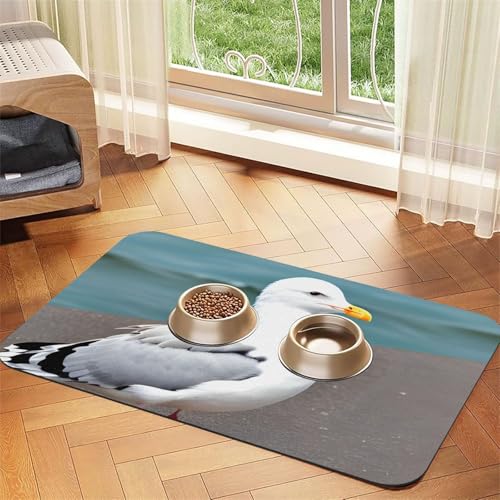 Niedliche Möwen-Haustier-Tischset, saugfähig, Leder, 30 x 45 cm, schönes Design, Katzen- und Hundenapfmatte, tragbare Aufbewahrung Niedliche Möwen-Haustier-Tischset, saugfähig, Leder, 30 x 45 cm, schönes Design, Katzen- und Hundenapfmatte, tragbare Aufbewahrung von XZDZWK