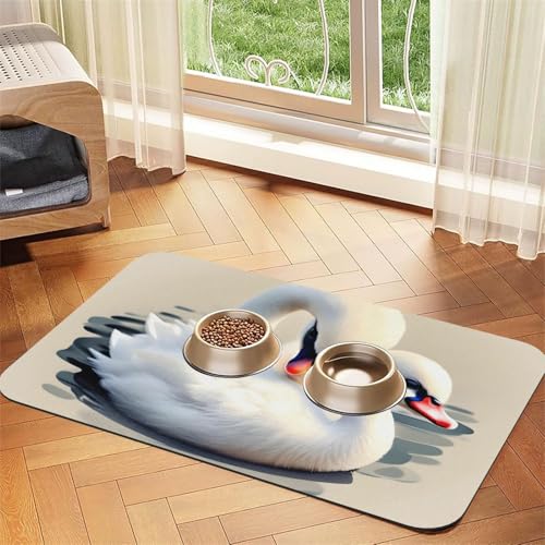 Niedlicher kleiner Schwan, saugfähiges Leder-Tischset, 40 x 60 cm, schönes Design, Katzen- und Hundenapfmatte, tragbare Aufbewahrung Niedlicher kleiner Schwan, saugfähiges Leder-Tischset, 40 x 60 cm, schönes Design, Katzen- und Hundenapfmatte, tragbare Aufbewahrung von XZDZWK