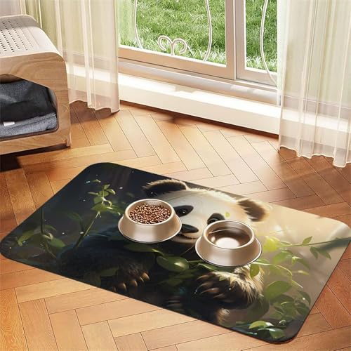 Niedliches Panda-Pflanzen-Haustier-Tischset, saugfähig, Leder, 40 x 60 cm, schönes Design, Katzen- und Hundenapfmatte, tragbare Aufbewahrung Niedliches Panda-Pflanzen-Haustier-Tischset, saugfähig, Leder, 40 x 60 cm, schönes Design, Katzen- und Hundenapfmatte, tragbare Aufbewahrung von XZDZWK