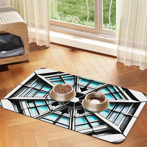Octagon Building Pet Absorbent Leather Placemat 40x60cm Beautiful Design Cat and Dog Bowl Mat Portable Storage Octagon Building Pet Absorbent Leather Placemat 40x60cm Beautiful Design Cat and Dog Bowl Mat Portable Storage von XZDZWK