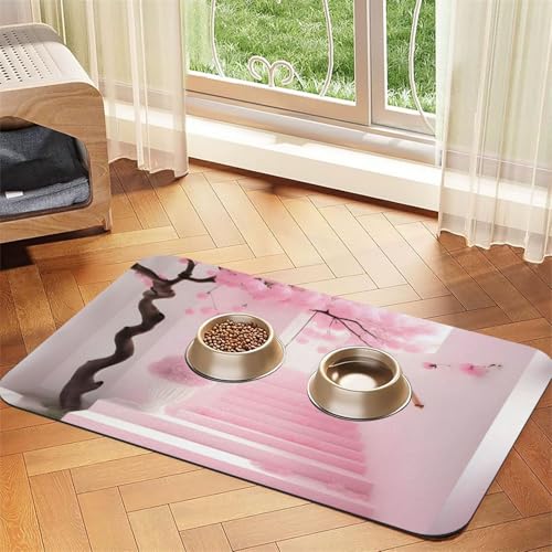 Platzdeckchen für Haustiere, saugfähig, Leder, 30 x 45 cm, schönes Design, Katzen- und Hundenapf, tragbar, Rosa Platzdeckchen für Haustiere, saugfähig, Leder, 30 x 45 cm, schönes Design, Katzen- und Hundenapf, tragbar, Rosa von XZDZWK