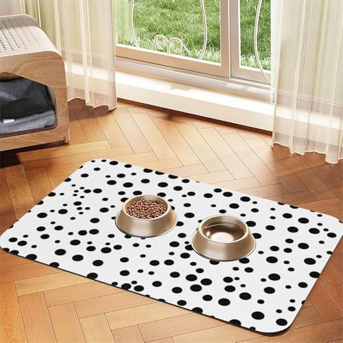 Platzdeckchen für Haustiere, saugfähig, Leder, 30 x 45 cm, schönes Design, für Katzen und Hunde, Schwarz / Weiß Platzdeckchen für Haustiere, saugfähig, Leder, 30 x 45 cm, schönes Design, für Katzen und Hunde, Schwarz / Weiß von XZDZWK