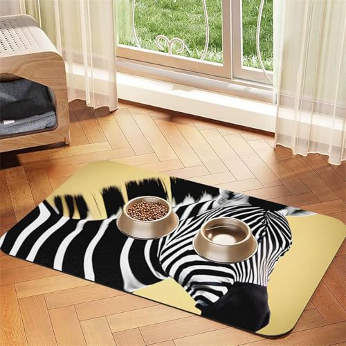 Platzdeckchen für Haustiere, saugfähig, Leder, 30 x 45 cm, schönes Design, für Katzen und Hunde, Schwarz / Weiß Platzdeckchen für Haustiere, saugfähig, Leder, 30 x 45 cm, schönes Design, für Katzen und Hunde, Schwarz / Weiß von XZDZWK