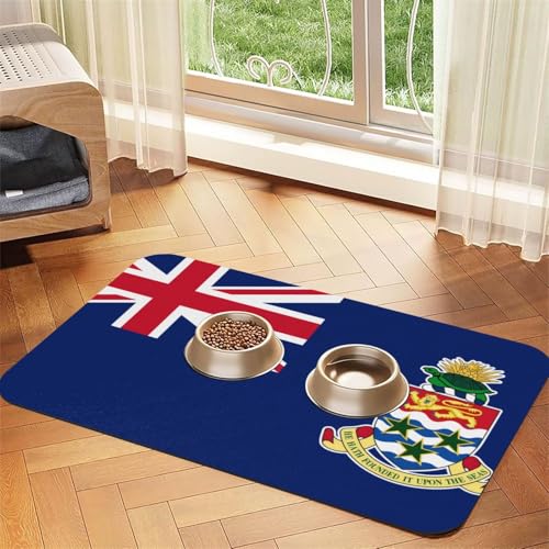 Platzdeckchen mit Flagge der Kaimaninseln, saugfähig, Leder, 40 x 60 cm, schönes Design, Katzen- und Hundenapfmatte, tragbare Aufbewahrung Platzdeckchen mit Flagge der Kaimaninseln, saugfähig, Leder, 40 x 60 cm, schönes Design, Katzen- und Hundenapfmatte, tragbare Aufbewahrung von XZDZWK
