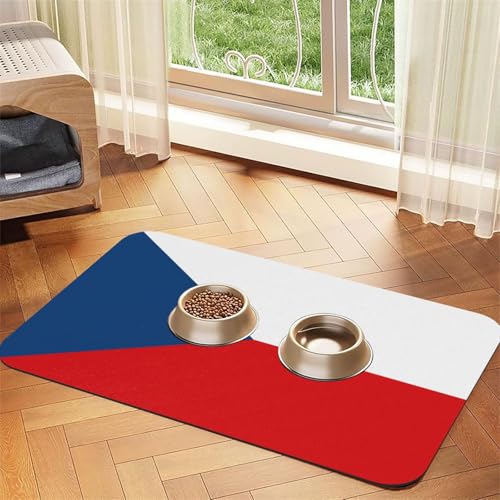 Platzdeckchen mit Flagge der Tschechischen Republik, saugfähig, Leder, 40 x 60 cm, schönes Design, Katzen- und Hundenapfmatte, tragbare Aufbewahrung Platzdeckchen mit Flagge der Tschechischen Republik, saugfähig, Leder, 40 x 60 cm, schönes Design, Katzen- und Hundenapfmatte, tragbare Aufbewahrung von XZDZWK