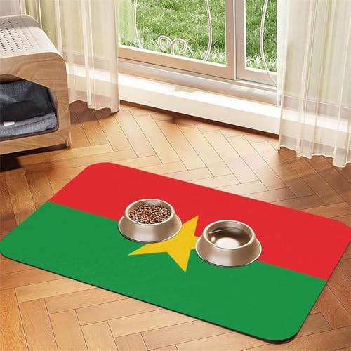 Platzdeckchen mit Flagge von Burkina Faso, saugfähig, Leder, 40 x 60 cm, schönes Design, Katzen- und Hundenapfmatte, tragbare Aufbewahrung Platzdeckchen mit Flagge von Burkina Faso, saugfähig, Leder, 40 x 60 cm, schönes Design, Katzen- und Hundenapfmatte, tragbare Aufbewahrung von XZDZWK