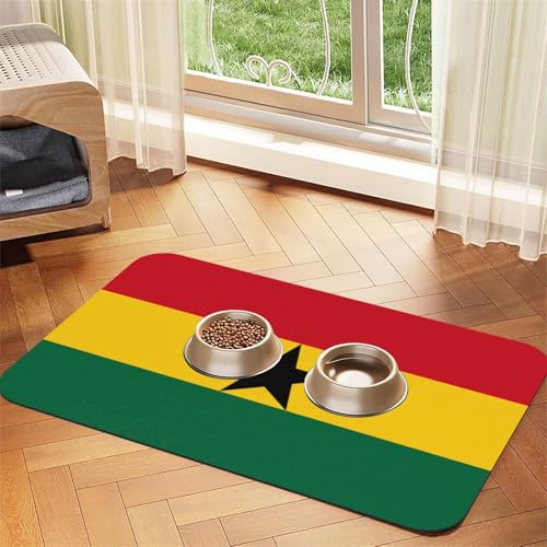 Platzdeckchen mit Flagge von Ghana, saugfähig, Leder, 40 x 60 cm, schönes Design, Katzen- und Hundenapfmatte, tragbare Aufbewahrung Platzdeckchen mit Flagge von Ghana, saugfähig, Leder, 40 x 60 cm, schönes Design, Katzen- und Hundenapfmatte, tragbare Aufbewahrung von XZDZWK