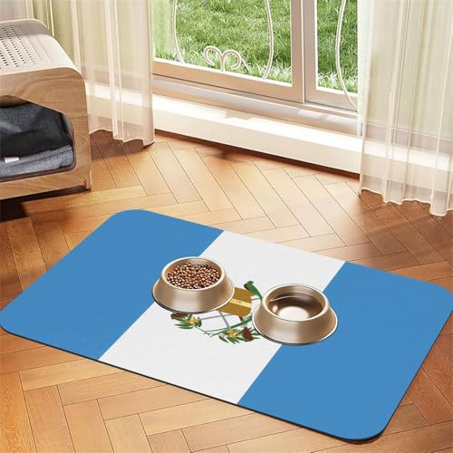 Platzdeckchen mit Flagge von Guatemala, saugfähig, Leder, 30 x 45 cm, schönes Design, Katzen- und Hundenapfmatte, tragbare Aufbewahrung Platzdeckchen mit Flagge von Guatemala, saugfähig, Leder, 30 x 45 cm, schönes Design, Katzen- und Hundenapfmatte, tragbare Aufbewahrung von XZDZWK