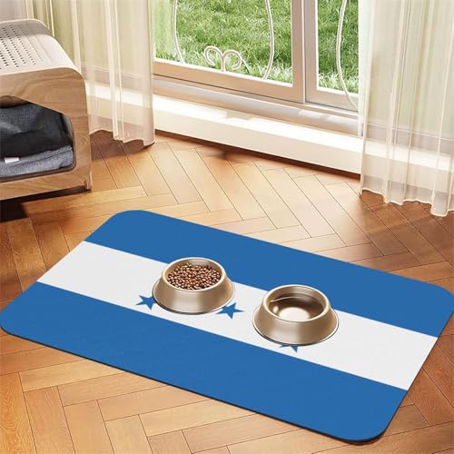 Platzdeckchen mit Flagge von Honduras, saugfähig, Leder, 30 x 45 cm, schönes Design, Katzen- und Hundenapfmatte, tragbare Aufbewahrung von XZDZWK