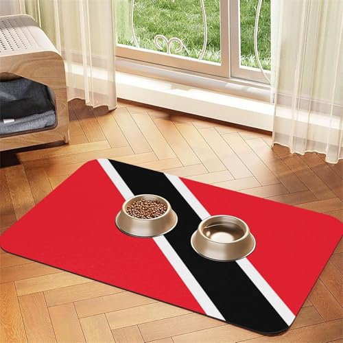Platzdeckchen mit Flagge von Trinidad und Tobago, saugfähig, Leder, 30 x 45 cm, schönes Design, Katzen- und Hundenapfmatte, tragbare Aufbewahrung Platzdeckchen mit Flagge von Trinidad und Tobago, saugfähig, Leder, 30 x 45 cm, schönes Design, Katzen- und Hundenapfmatte, tragbare Aufbewahrung von XZDZWK