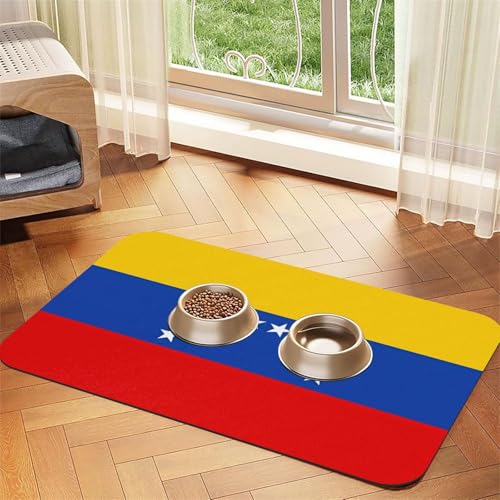Platzdeckchen mit Flagge von Venezuela, saugfähig, Leder, 30 x 45 cm, schönes Design, Katzen- und Hundenapfmatte, tragbare Aufbewahrung Platzdeckchen mit Flagge von Venezuela, saugfähig, Leder, 30 x 45 cm, schönes Design, Katzen- und Hundenapfmatte, tragbare Aufbewahrung von XZDZWK