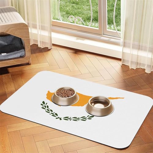 Platzdeckchen mit Flagge von Zypern, saugfähig, Leder, 30 x 45 cm, schönes Design, Katzen- und Hundenapfmatte, tragbare Aufbewahrung Platzdeckchen mit Flagge von Zypern, saugfähig, Leder, 30 x 45 cm, schönes Design, Katzen- und Hundenapfmatte, tragbare Aufbewahrung von XZDZWK