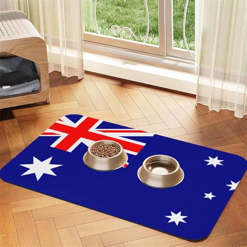 Platzdeckchen mit australischer Flagge, saugfähiges Leder, 40 x 60 cm, schönes Design, Katzen- und Hundenapfmatte, tragbare Aufbewahrung Platzdeckchen mit australischer Flagge, saugfähiges Leder, 40 x 60 cm, schönes Design, Katzen- und Hundenapfmatte, tragbare Aufbewahrung von XZDZWK