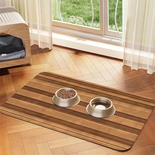 Platzset aus Leder mit Holzstruktur, saugfähig, 40 x 60 cm, schönes Design, für Katzen und Hunde, tragbare Aufbewahrung Platzset aus Leder mit Holzstruktur, saugfähig, 40 x 60 cm, schönes Design, für Katzen und Hunde, tragbare Aufbewahrung von XZDZWK