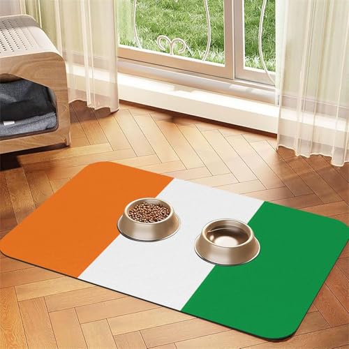 Platzset für Haustiere, saugfähig, Leder, Motiv: Flagge der Elfenbeinküste, 30 x 45 cm, schönes Design, für Katzen und Hunde, tragbare Aufbewahrung Platzset für Haustiere, saugfähig, Leder, Motiv: Flagge der Elfenbeinküste, 30 x 45 cm, schönes Design, für Katzen und Hunde, tragbare Aufbewahrung von XZDZWK
