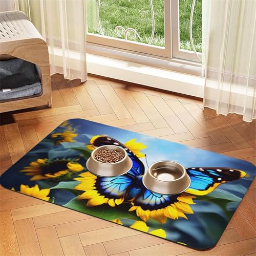 Platzset für Haustiere, saugfähig, Leder, Sonnenblumen-Design, 30 x 45 cm, schönes Design, für Katzen und Hunde, tragbare Aufbewahrung Platzset für Haustiere, saugfähig, Leder, Sonnenblumen-Design, 30 x 45 cm, schönes Design, für Katzen und Hunde, tragbare Aufbewahrung von XZDZWK