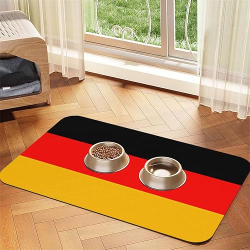 Platzset mit Deutschland-Flagge, saugfähig, Leder, 40 x 60 cm, schönes Design, Katzen- und Hundenapfmatte, tragbare Aufbewahrung Platzset mit Deutschland-Flagge, saugfähig, Leder, 40 x 60 cm, schönes Design, Katzen- und Hundenapfmatte, tragbare Aufbewahrung von XZDZWK