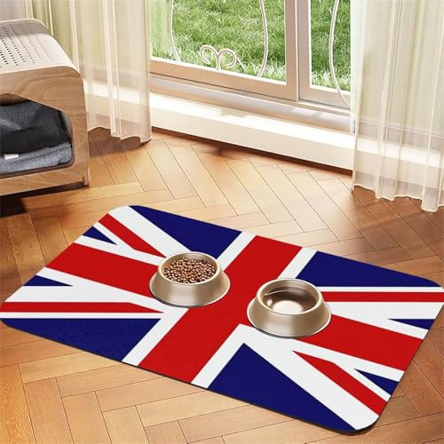 Saugfähiges Leder-Tischset mit UK-Flagge, 40 x 60 cm, schönes Design, Katzen- und Hundenapfmatte, tragbare Aufbewahrung Saugfähiges Leder-Tischset mit UK-Flagge, 40 x 60 cm, schönes Design, Katzen- und Hundenapfmatte, tragbare Aufbewahrung von XZDZWK