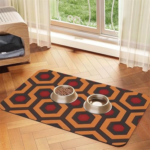Shining Overlook Haustier-Tischset, saugfähig, Leder, 30 x 45 cm, schönes Design, Katzen- und Hundenapfmatte, tragbare Aufbewahrung Shining Overlook Haustier-Tischset, saugfähig, Leder, 30 x 45 cm, schönes Design, Katzen- und Hundenapfmatte, tragbare Aufbewahrung von XZDZWK