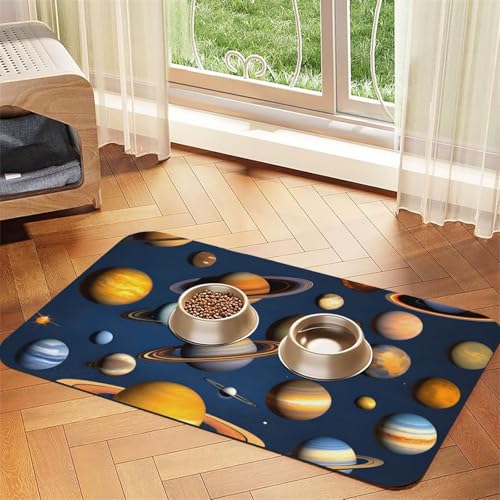 Sonnensystem Planeten Haustier-Tischset, saugfähig, Leder, 40 x 60 cm, schönes Design, Katzen- und Hundenapfmatte, tragbare Aufbewahrung Sonnensystem Planeten Haustier-Tischset, saugfähig, Leder, 40 x 60 cm, schönes Design, Katzen- und Hundenapfmatte, tragbare Aufbewahrung von XZDZWK