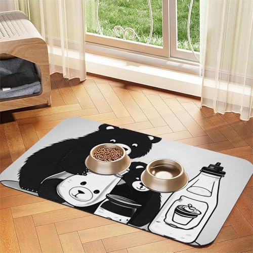 Süßes Milchflaschen-Bär-Haustier-Platzset, saugfähig, Leder, 40 x 60 cm, schönes Design, Katzen- und Hundenapfmatte, tragbare Aufbewahrung Süßes Milchflaschen-Bär-Haustier-Platzset, saugfähig, Leder, 40 x 60 cm, schönes Design, Katzen- und Hundenapfmatte, tragbare Aufbewahrung von XZDZWK